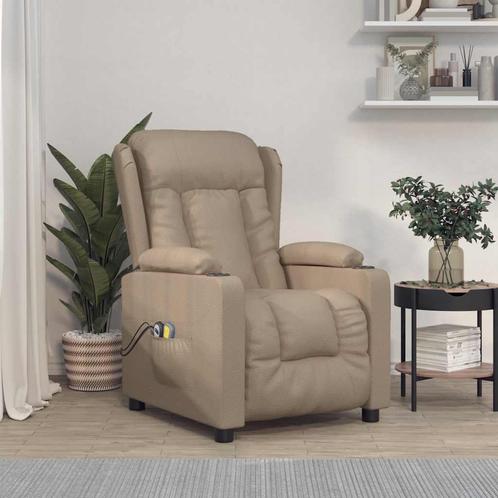 vidaXL Massagestoel elektrisch kunstleer cappuccinokleurig, Sport en Fitness, Massageproducten, Nieuw, Verzenden