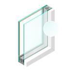 Dubbel glas Figuur HR++ Etsglas/Satijnglas 4mm - sp - #33.1, Doe-het-zelf en Verbouw, Glas en Ramen, Ophalen of Verzenden, Nieuw