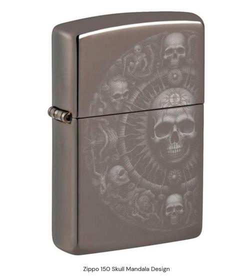 Zippo 150 Skull Mandala Design, Verzamelen, Rookartikelen, Aanstekers en Luciferdoosjes, Aansteker, Nieuw, Verzenden