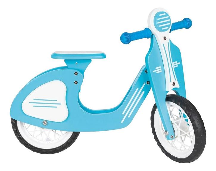 Pilsan Retro Blauw Houten Loopfiets 02002, Kinderen en Baby's, Speelgoed | Buiten | Voertuigen en Loopfietsen, Nieuw, Verzenden