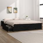 vidaXL Bedframe met lades zwart 120x190 cm, Huis en Inrichting, Slaapkamer | Bedden, Verzenden, Zwart, Nieuw, 190 cm of minder