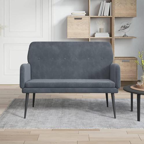 vidaXL Bankje 108x79x79 cm fluweel donkergrijs, Huis en Inrichting, Banken | Bankstellen, Nieuw, Minder dan 150 cm, Stof, Verzenden