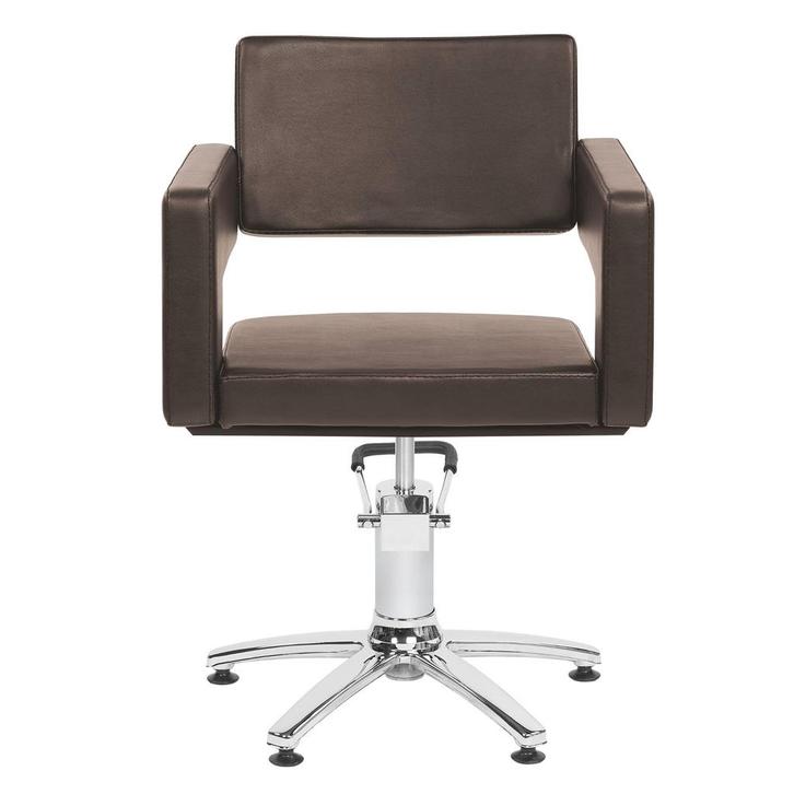 OBB kappersstoel Odeon - Bruin, Huis en Inrichting, Stoelen, Eén, Bruin, Nieuw, Metaal, Overige materialen, Verzenden