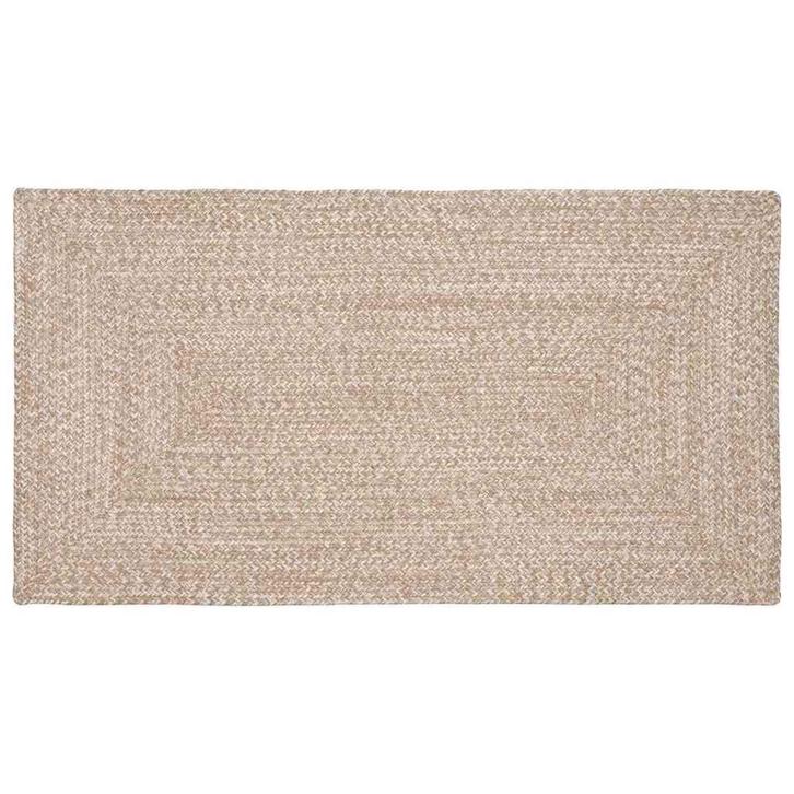 vidaXL Tapijt Natuurlijk en wit 80 x 150 cm Jute, Huis en Inrichting, Stoffering | Tapijten en Kleden, Bruin, Nieuw, Verzenden