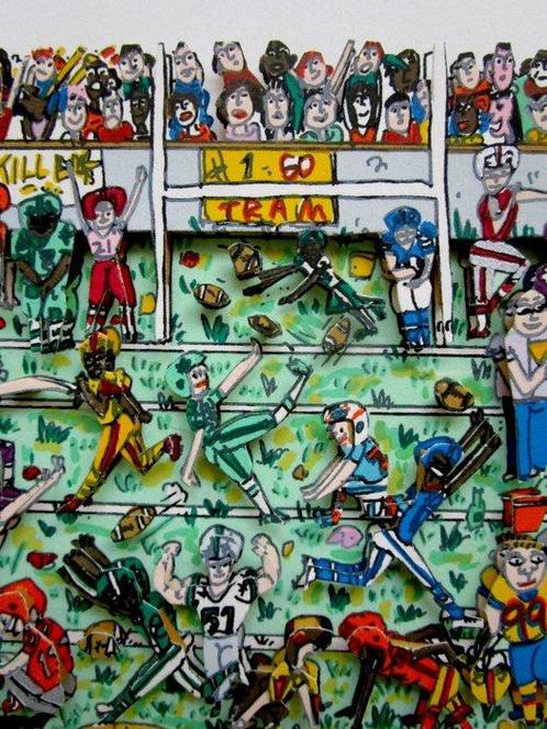 James Rizzi (1950-2011) - 3D Are You Ready For Some, Antiek en Kunst, Kunst | Schilderijen | Modern