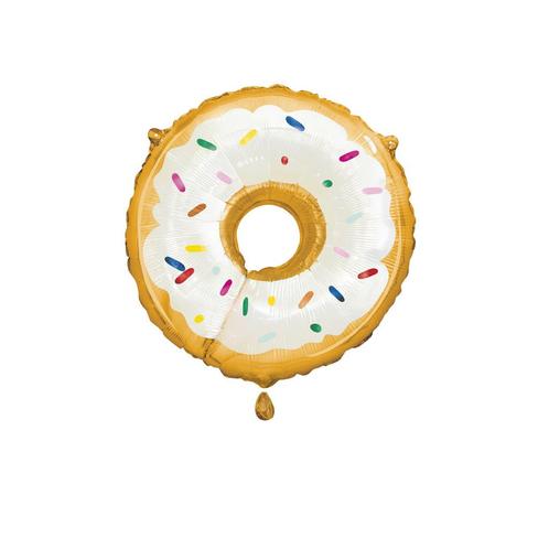 Donut Helium Ballon Leeg 61cm, Hobby en Vrije tijd, Feestartikelen, Nieuw, Verzenden