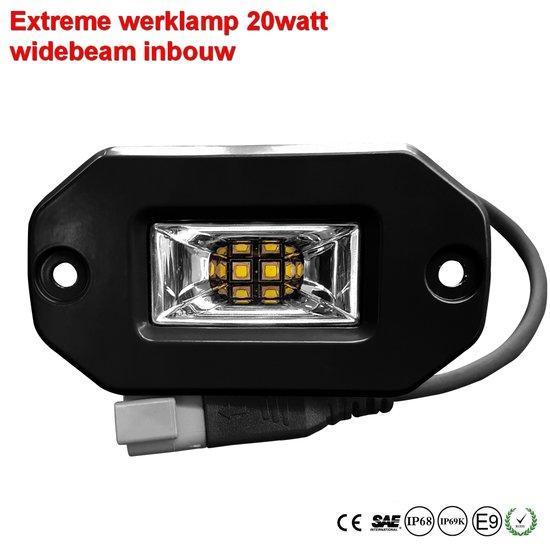Extreme 2inch 20w LED-werklamp inbouw scene 120graden, Auto-onderdelen, Verlichting, Verzenden