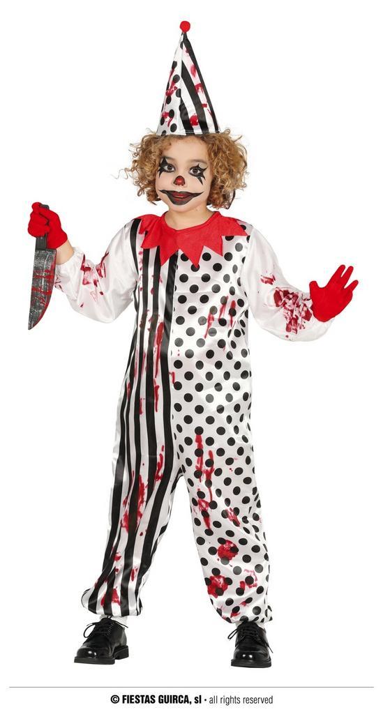 Horror Clown Pierrot Jumpsuit Kind, Kleding | Dames, Carnavalskleding en Feestkleding, Nieuw, Ophalen of Verzenden