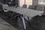 Uitschuifbare eettafel ATLAS 160-200cm grafietgrijs keramiek, Huis en Inrichting, Tafels | Eettafels, Ophalen of Verzenden, Nieuw