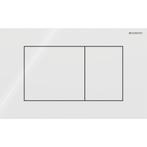 Geberit Drukplaat Sigma 40, 2-toets Square Glas Wit, Ophalen of Verzenden, Nieuw, Chroom, Overige typen