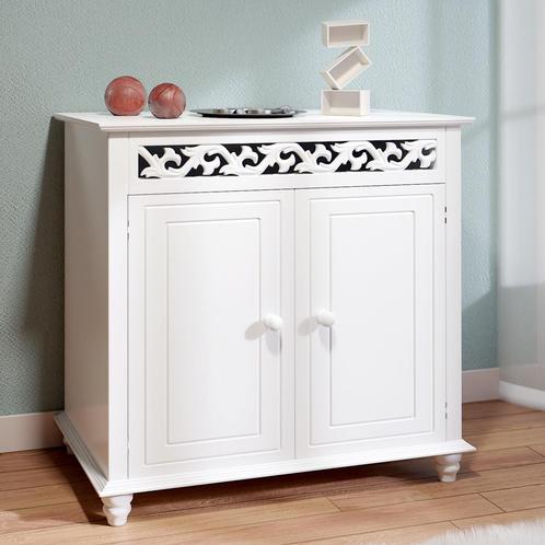 Monzana Commode-Kabinet-in-Wit (Interieur, Voor in Huis), Huis en Inrichting, Stoelen, Nieuw, Verzenden