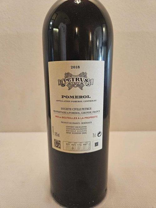 2018 Petrus - Pomerol - 1 Fles (0,75 liter), Verzamelen, Wijnen