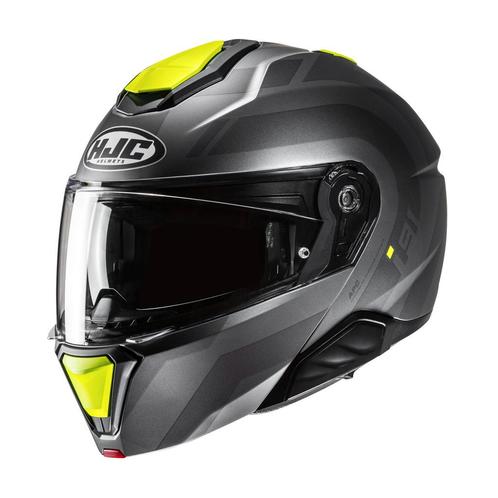 HJC i91 Arven Zwart Geel Systeemhelm, Motoren, Kleding | Motorhelmen, Systeemhelm, Heren, XXL, Nieuw met kaartje, HJC, Verzenden