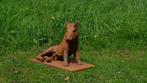 sculptuur, Reclining wild boar - 60 cm - 27 kg - 43 cm -, Antiek en Kunst