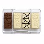 Chocolademal Strepen Tablet (4x) 8,5x4,2 cm, Hobby en Vrije tijd, Taarten en Cupcakes maken, Verzenden, Nieuw