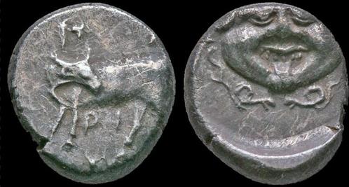 4th cent Bc Mysia Parion Ar hemidrachm facing gorgoneion..., Postzegels en Munten, Munten | Europa | Niet-Euromunten, Verzenden