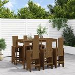 vidaXL 7-delige Tuinbarset massief grenenhout honingbruin, Tuin en Terras, Tuinsets en Loungesets, Verzenden, Nieuw, 7 zitplaatsen