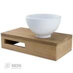 Fonteinset houten planchet met mat wit Solid surface opzet w, Nieuw, Verzenden