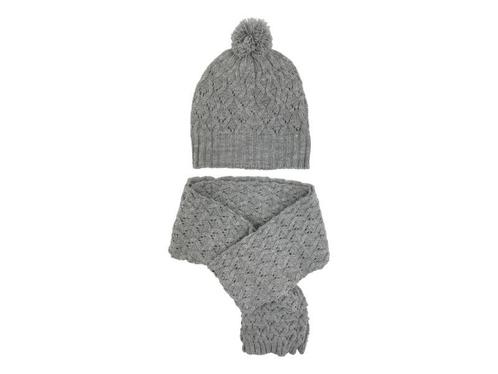 Winterset 2-delig - ZigZag Gebreid - Grijs, Kinderen en Baby's, Kinderkleding | Schoenen en Sokken, Verzenden