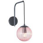 Retro wandlamp roze, Rifka, met schakelaar, Ophalen of Verzenden, Nieuw, Glas, Retro