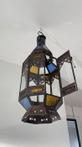 Oosterse lantaarn met gekleurd glas - Glas-in-lood, Koper