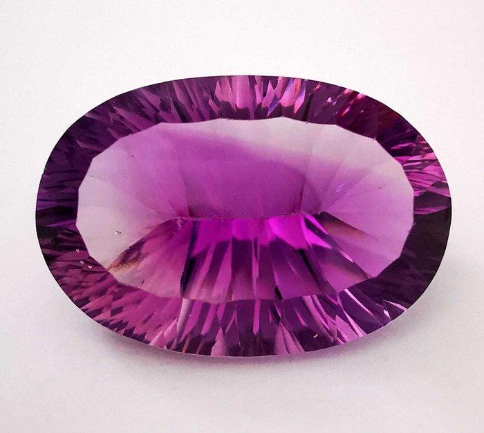 Zonder Minimumprijs Amethist - 39.89 ct - Antwerp Laboratory, Sieraden, Tassen en Uiterlijk, Edelstenen