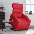 vidaXL Sta-op-massagestoel elektrisch kunstleer rood, Huis en Inrichting, Fauteuils, Verzenden, Nieuw