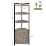 Hoekkast met Deur en 5 Planken Boerderijstijl, Verzenden, Nieuw