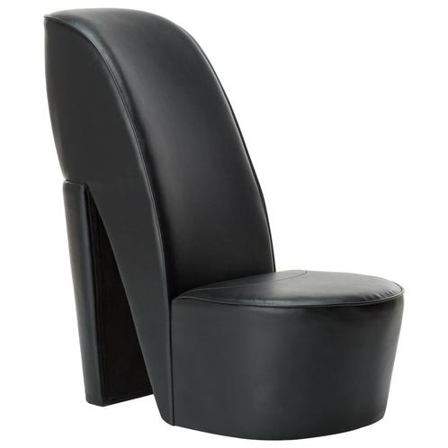 vidaXL Hakstoel kunstleer zwart, Huis en Inrichting, Fauteuils, Nieuw, Verzenden