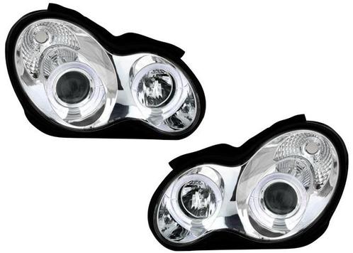 Koplampen Mercedes W203 Angel Eyes chroom 01-04, Auto-onderdelen, Overige Auto-onderdelen, Ophalen of Verzenden