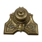 Messing inktstel met porseleinen inktpotje - Art Nouveau -