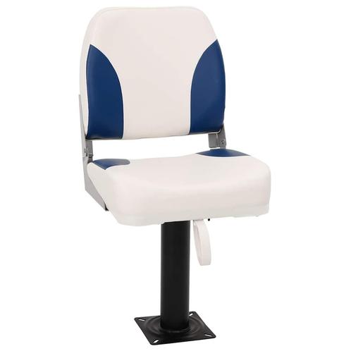 vidaXL 2-delige Bootstoelenset inklapbaar 41x36x48 cm blauw, Watersport en Boten, Bootonderdelen, Nieuw, Verzenden