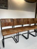 Jess - Stoel - Lederen Vierkantig design Mila Stoelen -