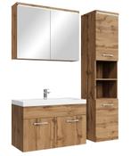 Badkamermeubel Set Paso 80 x 40 cm Eiken Badmeubel, Huis en Inrichting, Badkamer | Badkamermeubels, Verzenden, Nieuw, Wastafelkast