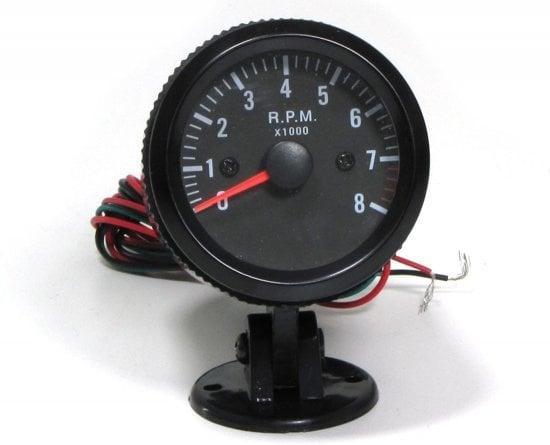 Toerenteller 52 mm Zwart, Auto-onderdelen, Interieur en Bekleding, Nieuw, Ophalen of Verzenden