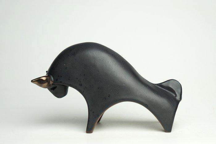 Urszula Despet - sculptuur, Black Bull - 10 cm - Keramiek -, Antiek en Kunst, Antiek | Glas en Kristal