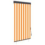 vidaXL Rolgordijn voor buiten 80x250 cm wit en oranje, Huis en Inrichting, Verzenden, Nieuw