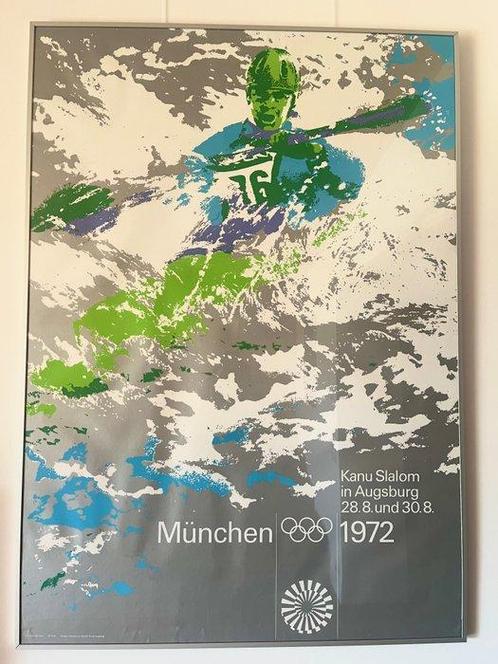 Otl Aicher - München 1972 Kanu Slalom - Jaren 1970, Antiek en Kunst, Kunst | Tekeningen en Foto's
