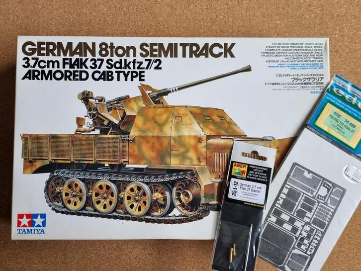 Tamiya 35144 8ton Semi Track 3.7 cm Flak 37 Sd.Kfz.7/2, Hobby en Vrije tijd, Modelbouw | Auto's en Voertuigen, Tamiya, Verzenden