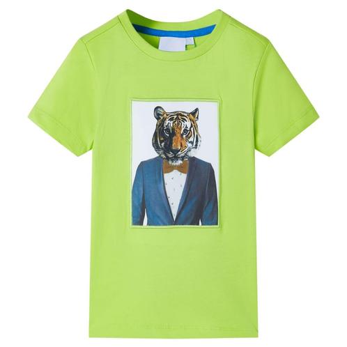 vidaXL Kindershirt met korte mouwen 116 limoengroen, Kinderen en Baby's, Kinderkleding | Overige, Nieuw, Verzenden