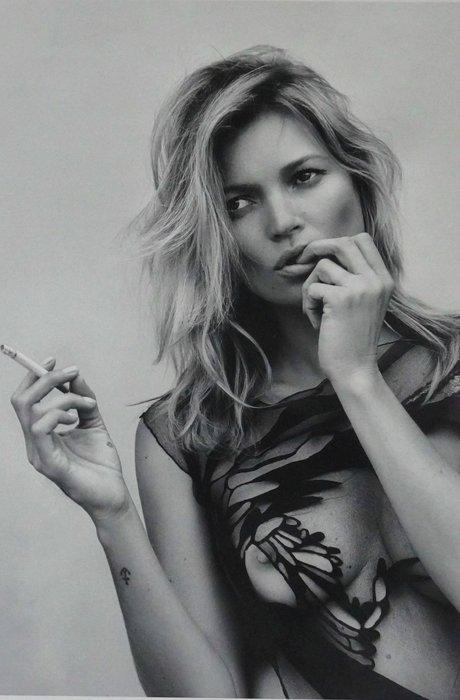 KATE MOSS - Iconic - Fine Art Photographie - XL 42x30 cm -, Verzamelen, Film en Tv