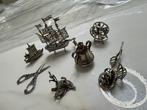 Miniatuur figuur - .800 zilver, .925 zilver, Antiek en Kunst