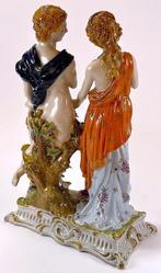sculptuur, Orfeo ed Euridice - 37 cm - Veelkleurige keramiek, Antiek en Kunst