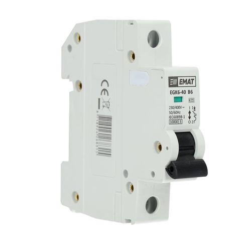 EMAT installatieautomaat 1-polig 6A B-kar (85001024), Doe-het-zelf en Verbouw, Elektra en Kabels, Verzenden