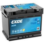 Exide EK620 Start Stop AGM accu 12V 62Ah 242x175x190, Auto-onderdelen, Accu's en Toebehoren, Verzenden, Nieuw