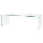 vidaXL Salontafel 98x45x30 cm gehard glas transparant, Huis en Inrichting, Minder dan 50 cm, 50 tot 100 cm, Verzenden, Nieuw