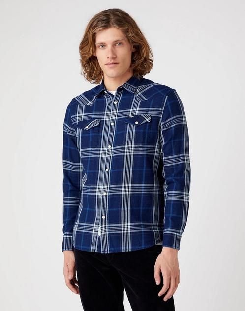 -50% Wrangler  Wrangler Western shirt dark indigo regular fi, Kleding | Heren, Overhemden, Blauw, Nieuw, Verzenden
