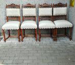 Eetkamerstoel (4) - Zitting en rugleuning van zijde, nieuw