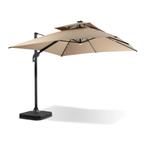 MaxxGarden Napels Zweefparasol - Met LED Solar - 300cm Vi..., Verzenden, Nieuw, Zweefparasol