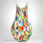 Vaas -  Vaas met gekleurde vlekken  - Glas, Antiek en Kunst